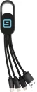 4-in-1 cable with carabiner clip