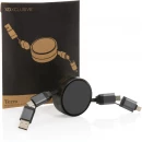 Terra RCS kierrätysalumiinista valmistettu sisäänvedettävä 6-in-1-kaapeli