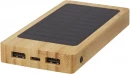 Alata aurinkokennoilla lataava 8000 mAh:n varavirtalähde bambusta