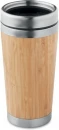 Bamboo double wall travel cup