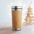 Bamboo double wall travel cup