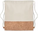 Drawstring bag w/ cork details