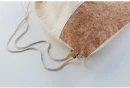 Drawstring bag w/ cork details