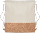 Drawstring bag w/ cork details