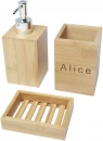 Hedon 3-osaline bambusest vannitoakomplekt