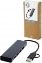 Rise RCS-kierrätetystä alumiinista valmistettu USB 2.0 -keskitin