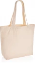 Impact AWARE™ recycled canvas shopper w/pocket 240gsm undyed, off white