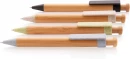 Bamboo pen with wheatstraw clip, black