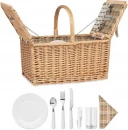 Pajuinen piknik-kori 4 hengelle