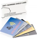 Anti-skimming RFID korttisuoja aktiivisella häirintäsirulla, valkoinen