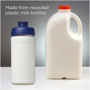 Baseline 500 ml:n kierrätetystä materiaalista valmistettu juomapullo läppäkannella