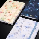 Tie-Dye jooneliste lehtedega A5 märkmik