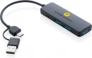 RCS kierrätysmuovista valmistettu USB- hubi, jossa on kaksi sisääntuloa