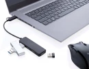 RCS kierrätysmuovista valmistettu USB- hubi, jossa on kaksi sisääntuloa