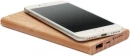 Wireless, power bank in bamboo