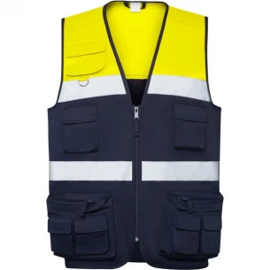 2 Värviline hi-vis töövest lukuga
