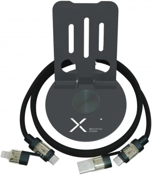360° telefonihoidja 240W 4-in-1 laadimiskaabliga SCX. O34