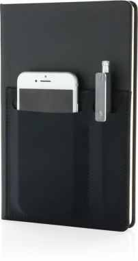 A5 Deluxe märkmik nutitaskutega, must, Nutitaskud, Kompaktne, Hea hinnaklass