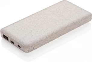 10.000 mAh Vehnän olki tehopankki, ruskea