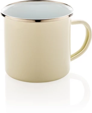 Vintage enamel mug, black