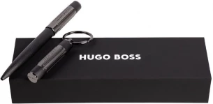 Set Gear Ribs Black (ballpoint pen & key ring)