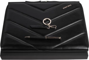 Set HUGO BOSS Black (ballpoint pen, conference folder A4 & key ring)
