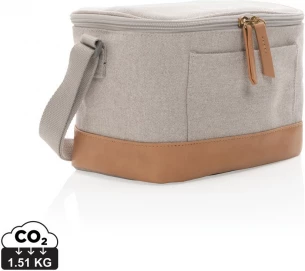 Impact AWARE™ 16 oz. rcanvas six can cooler bag, white