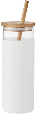 Glass tumbler 450ml bamboo lid
