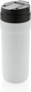 RCS recycled stainless steel tumbler with dual function lid, black