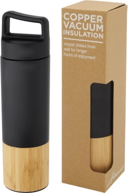 Torne 540 ml:n kuparityhjiöeristetty pullo ruostumattomasta teräksestä ja bambusta tehty ulkoseinä