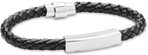 Braided faux leather bracelet