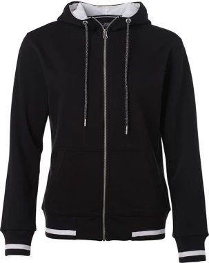 Hooded sweat jacket with zip