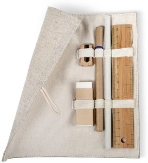 Stationary set in cotton pouch