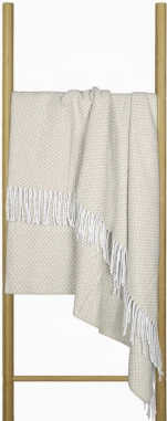 Klassikaline pleed Ibiza, Stiilne muster, Pehme ja kvaliteetne, Narmastega, Laotoode