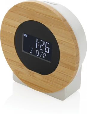 Utah RCS LCD pöytäkello bambusta
