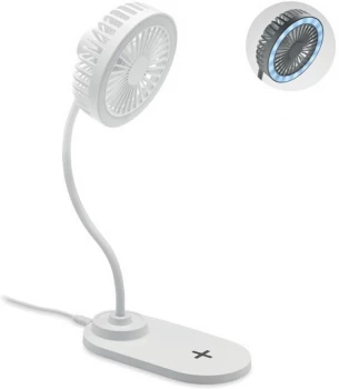Desktop charger fan with light