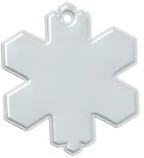 Lumehelbekujuline pehme helkur