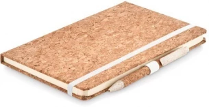 A5 cork notebook with pen