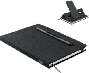 A5 notebook with phone holder