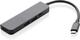 Terra RCS kierrätysalumiinista valmistettu hubi HDMI-tulolla