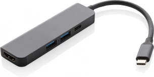 Terra RCS kierrätysalumiinista valmistettu hubi HDMI-tulolla