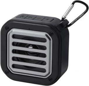 Solo 3 W:n IPX5 RCS -kierrätetystä muovista valmistettu, aurinkoenergialla toimiva Bluetooth®-kaiutin jousihaalla
