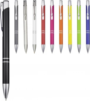 Moneta-kuulakärkikynä, alumiinia, naksautusmekanismi