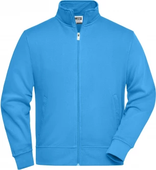 Sweat jacket with stand-up collar and zip