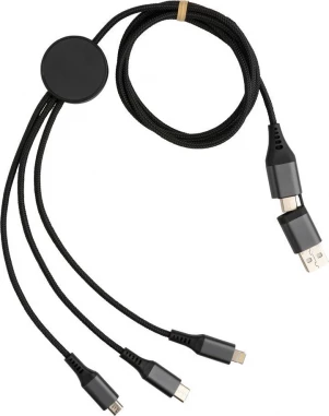 Terra RCS kierrätysalumiinista valmistettu 120 cm 6-in-1 kaapeli 120 cm