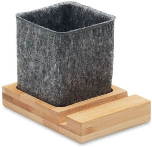 RPET felt pen pot phone stand