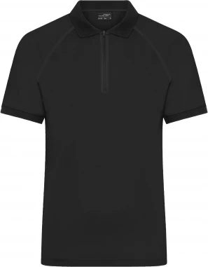 Zipped polo shirt of functional polyester for promotion, sport and free time