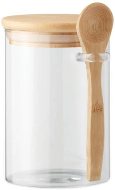 Glass jar with spoon 600 ml