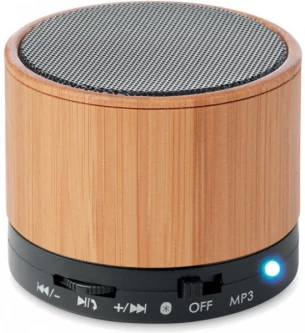 Round Bamboo wireless speaker