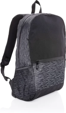 AWARE™ RPET Heijastava kannettavan tietokoneen reppu, musta